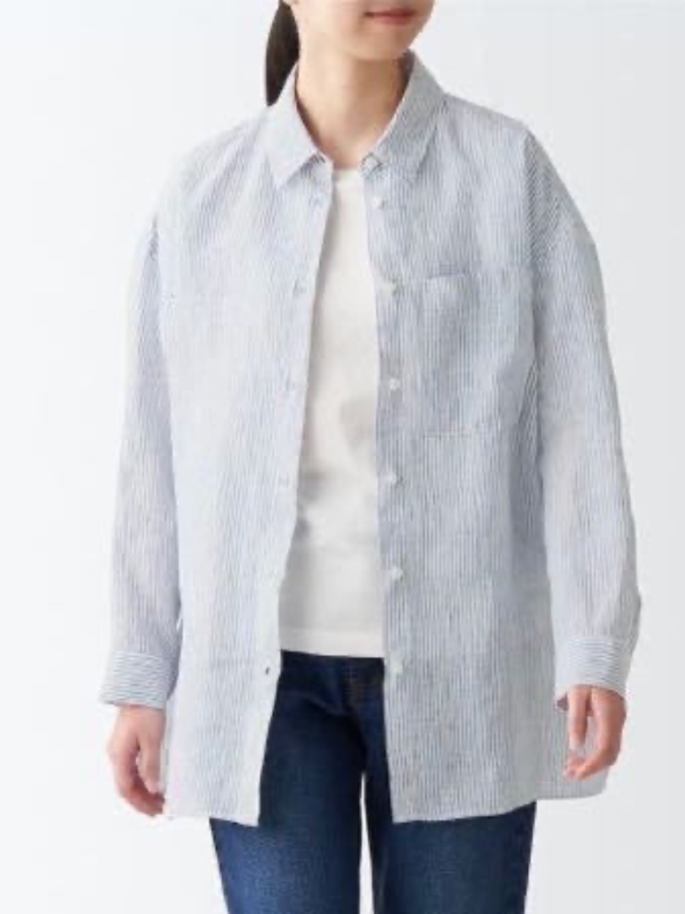 Muji French Linen Wide Shirt